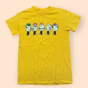 Pittsburgh Pirates Pierogi T Shirt Men’s Small Yellow SGA 5-13-21